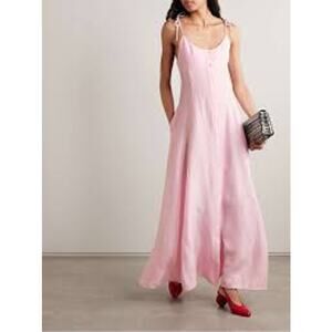 Rosie Assoulin High Garden Maxi Dress in Linen Viscose